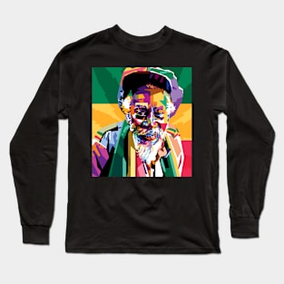 Bunny Wailer Portrait Pop Art Long Sleeve T-Shirt